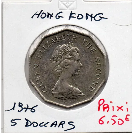 Hong Kong 5 dollar 1976 Spl, KM.39 Elisabeth II