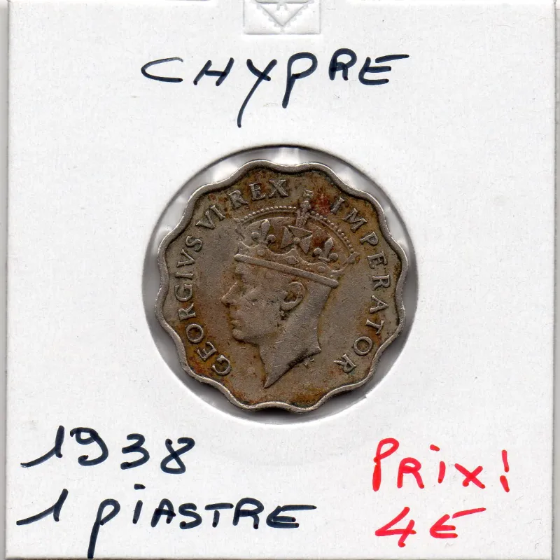 Chypre 1 Piastre 1938 TTB, KM.23 Georges VI