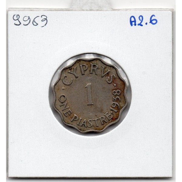 Chypre 1 Piastre 1938 TTB, KM.23 Georges VI