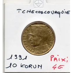Tchecoslovaquie 10 korun 1991 Sup, KM.153 Stephanik