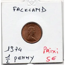 Falkland 1/2 penny 1987 FDC, KM.1 Truite