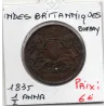 Inde Britannique 1/2 anna 1835 TB, KM 447 pièce de monnaie