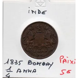 Inde Britannique 1/4 anna 1835 TTB, KM.446 EAST INDIA COMPANY