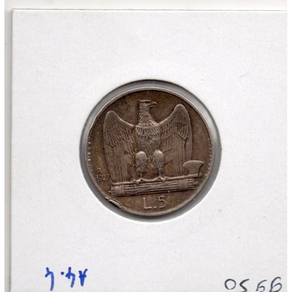 Italie 5 Lire 1927  TTB,  KM.67 Vittorio emanvele III