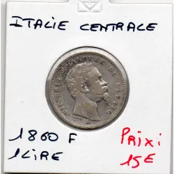Italie centrale 1 Lire 1860 Firenze TB, KM.5a RE ELETTO