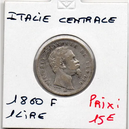 Italie centrale 1 Lire 1860 Firenze TB, KM.5a RE ELETTO