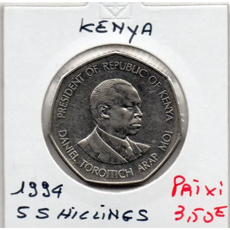 Kenya 5 shillings 1994 Spl, KM.30 Daniel Arap Moi