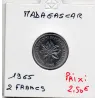 Madagascar 2 francs 1965 Spl, KM.9 Zebu et Poinsettia