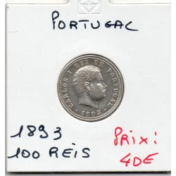 Portugal 100 reis 1893 Spl, KM.531 Carlos 1er