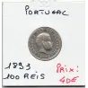 Portugal 100 reis 1893 Spl, KM.531 Carlos 1er