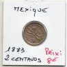 Mexique 2 centavos 1883 Sup, KM.395 Arc et carquois