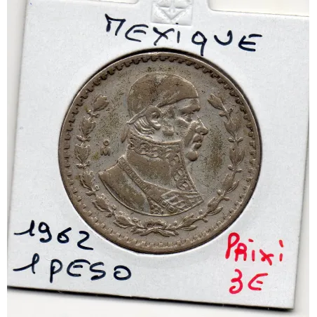 Mexique 1 Peso 1962 TTB, KM.459 Morelos y Pavon