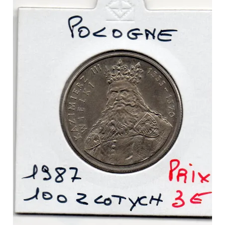 Pologne 100 Zlotych 1987 Spl, KM.167 Kazimierz III