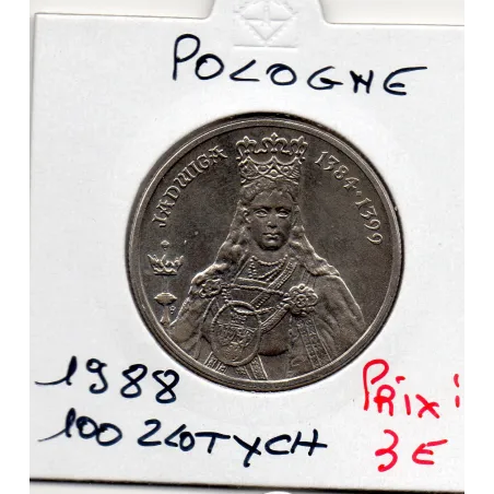 Pologne 100 Zlotych 1988 Spl, KM.183 Jadwiga
