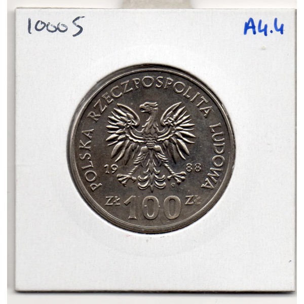 Pologne 100 Zlotych 1988 Spl, KM.183 Jadwiga