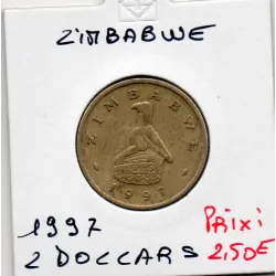 Zimbabwe 2 dollars 1997 TTB, KM.12 Pangolins
