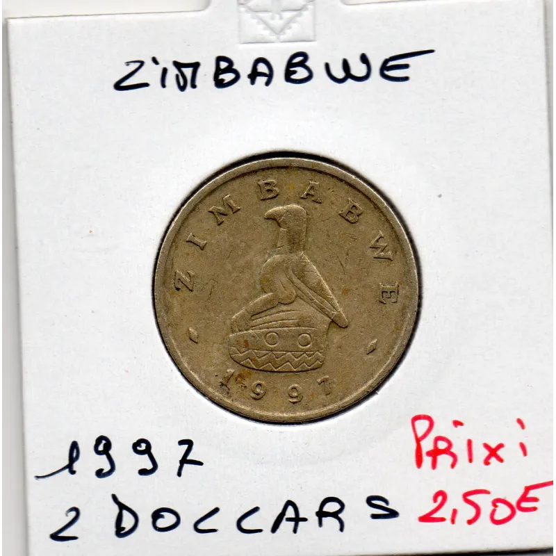 Zimbabwe 2 dollars 1997 TTB, KM.12 Pangolins Zimbabwe 2 dollars 1997 TTB, KM.12 Pangolins