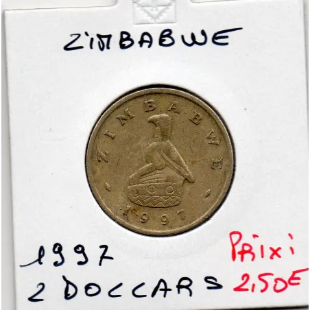 Zimbabwe 2 dollars 1997 TTB, KM.12 Pangolins
