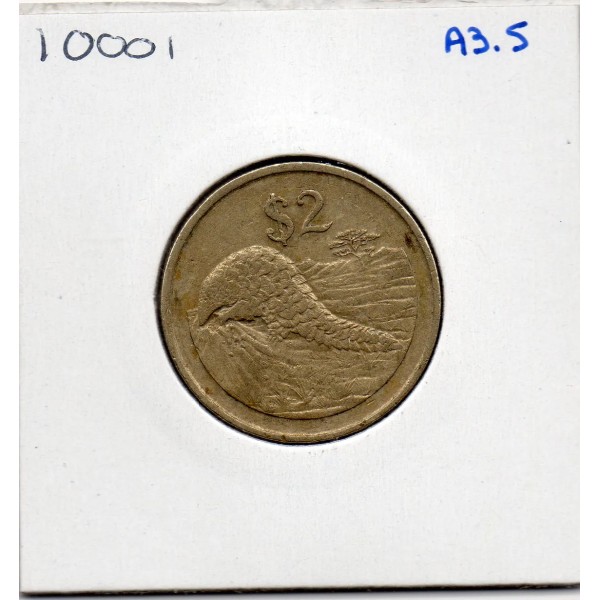 Zimbabwe 2 dollars 1997 TTB, KM.12 Pangolins