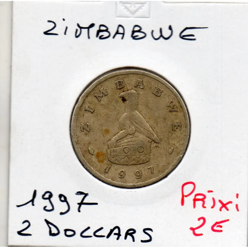 Zimbabwe 2 dollars 1997 TTB-, KM.12 Pangolins Zimbabwe 2 dollars 1997 TTB-, KM.12 Pangolins