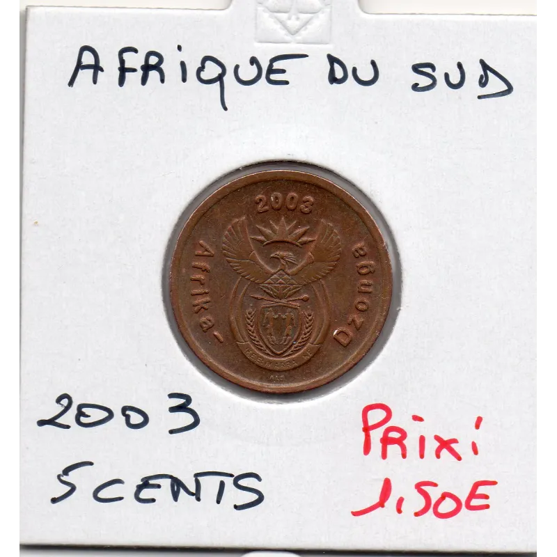 Afrique du sud 5 cents 2003 Sup KM.324 AFRIKA Dzonga Afrique du sud 5 cents 2003 Sup KM.324 AFRIKA Dzonga