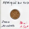 Afrique du sud 10 cents 2000 Sup KM.161 Fleurs callas