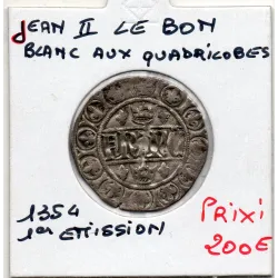 Blanc aux quadrilobes Jean II (1354) 1ere émission