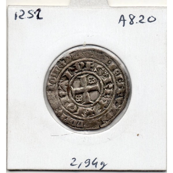 Blanc aux quadrilobes Jean II (1354) 1ere émission