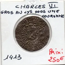 Gros aux lis sous une couronne Charles VI (1413)