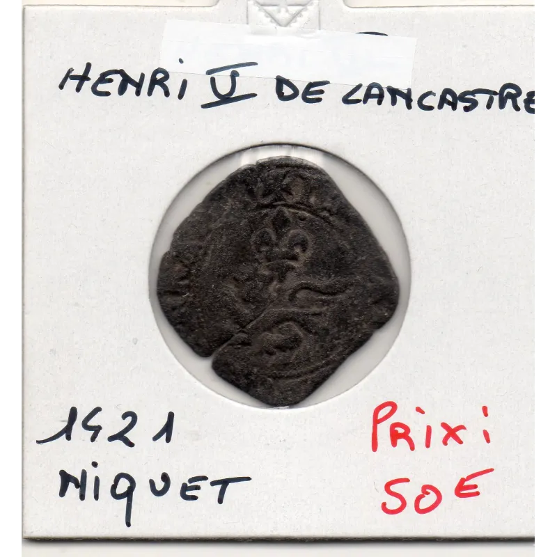 Niquet au léopard Henri V de Lancastre (1421) TB Niquet au léopard Henri V de Lancastre (1421) TB