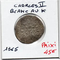 Blanc au K Charles V (1365) TB+