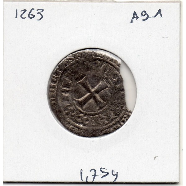 Blanc au K Charles V (1365) TTB nettoyé