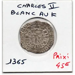 Blanc au K Charles V (1365) TTB rognée
