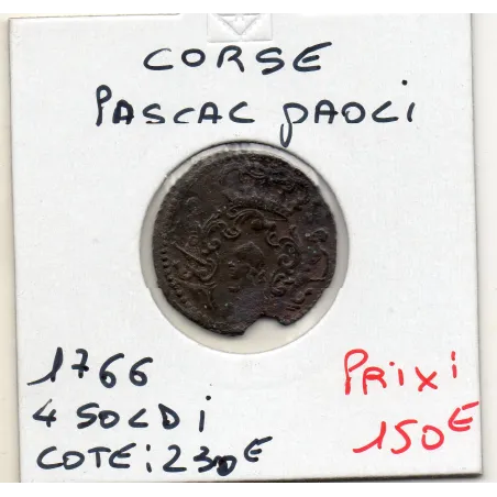 Corse Indépendante, Pascal Paoli (1766) 4 Soldi TTB