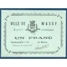 Bon ville Wassy 1 franc, Spl, 7.1917 Pirot 52-53 Billet