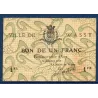 Bon ville Wassy 1 franc, TTB-, 9.1916 Pirot 52-49 Billet