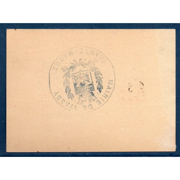 Bon ville Wassy 25 centimes, Spl, 6.1916 Pirot 52-48 Billet