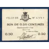 Bon ville Wassy 50 centimes, TB, 1.1916 Pirot 52-43 Billet