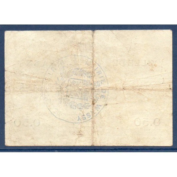 Bon ville Wassy 50 centimes, TB, 1.1916 Pirot 52-43 Billet