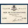 Bon ville Wassy 50 centimes, Sup, 10.1915 Pirot 52-33 Billet