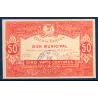 Bon municipal Vertus 50 centimes, Spl, 1.5.1917 Pirot 51-57 Billet