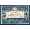 Bon municipal Vertus 25 centimes, Spl, 1.5.1917 Pirot 51-56 Billet