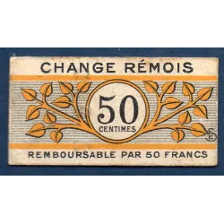 Bon Change Rémois (Reims) 50 centimes, TB, ND Pirot 51-44 Billet