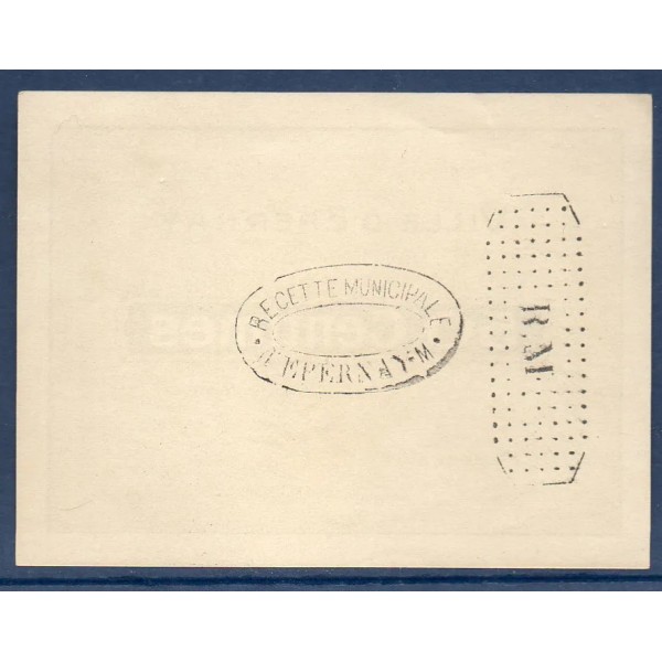 Bon ville Epernay 50 centimes, Spl, 5.9.1914 Pirot 51-15 Billet