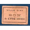 Bon ville Ay 5 centimes, TB, ND Pirot 51-03 Billet