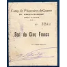 Bon Prisonnier de guerre Roche-Maurice 5 franc, TB, ND Pirot 44-15g Billet