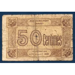 Bon ville Trouville-sur-Mer 50 centimes, AB, 22.7.1920 Pirot 14-10 Billet