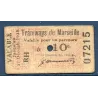 Bon Tramway Marseille 10 centimes, TB, 1919 Pirot 13-34 Billet
