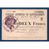 Bon région Sedan 2 francs, TTB, 26.2.1916 Pirot 08-284 Billet
