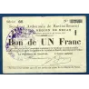 Bon région Sedan 1 franc, TB, 26.2.1916 Pirot 08-283 Billet